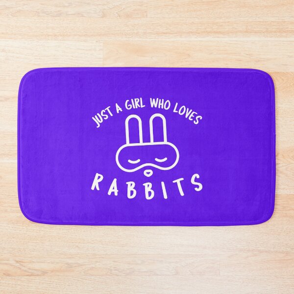 Item preview, Just A Girl Who Loves Rabbits -funny bunny design in white text designed and sold by katiekendall.
