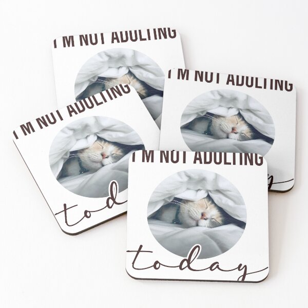 Item preview, Adulting is hard. I'm not adulting today. cat lover designed and sold by We-thePixels.