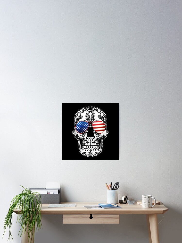 Nord Pinpoint hård Skull American Flag Glasses Sugar Skull US Stars" Poster for Sale by fortsbrent12 | Redbubble Nord Pinpoint hård Skull American Flag Glasses Sugar Skull US Stars" Poster for Sale by fortsbrent12 | Redbubble