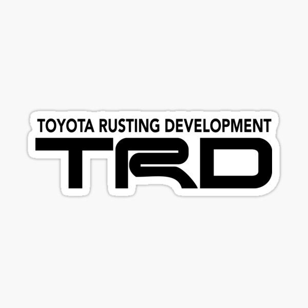 Toyota TRD Rusting Development Simple Sticker