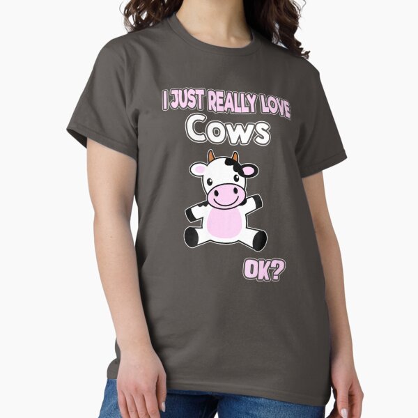 Vista previa del artículo con la obra «Realmente amo a las vacas Ok Vaca», diseñado y vendido por Okunevax.
