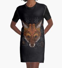 Fox Face Graphic T-Shirt Dress