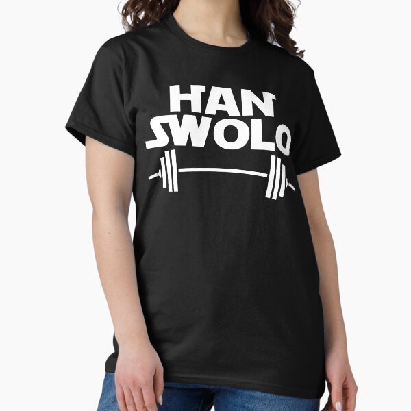 Vista previa del artículo con la obra «Han Swolo Gym Levantamiento de pesas Divertido», diseñado y vendido por ZacharyMarcus.