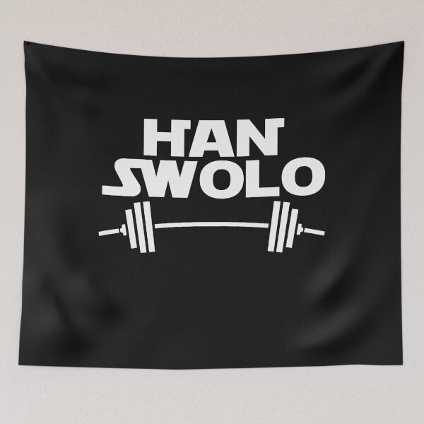 Item preview, Han Swolo Gym Weightlifting Funny designed and sold by ZacharyMarcus.