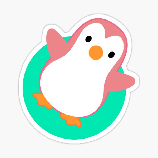 Feminine Penguin Design Available on t shirts and apparels  Sticker