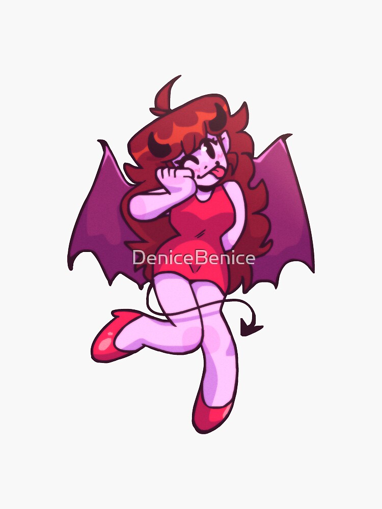 Demon Girlfriend Friday Night Funkin Sticker For Sale By Denicebenice Redbubble