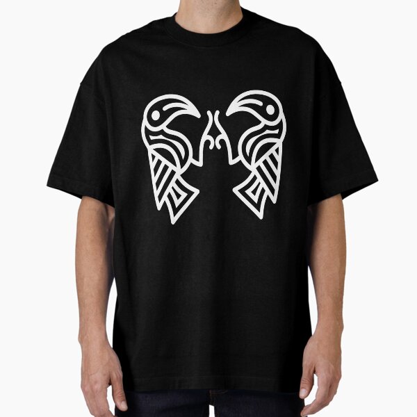 Item preview, Germanic Ravens White Lines designed and sold by Odinist.