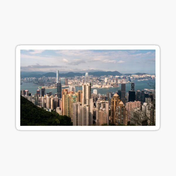 "View from Victoria Peak, Hong Kong" Sticker for Sale by rossacampbell