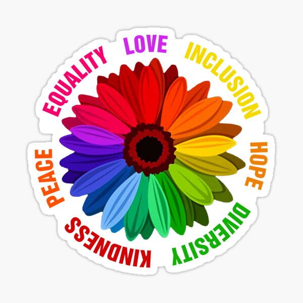 Artikel-Vorschau von Freundlichkeit Frieden Gleichheit Liebe Inklusion Hoffnung Vielfalt T Shirt, designt und verkauft von stylepalace.