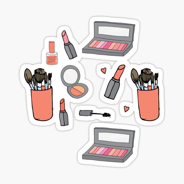 Por el amor al maquillaje Pegatina