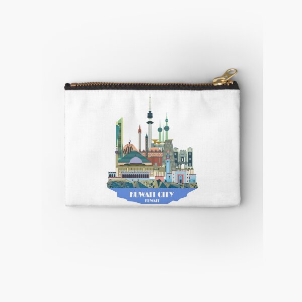 Item preview, Kuwait City, Kuwait, Travel Poster, City Print, Mosque Drawing, Tower Sketch, Palace Art, Museum Outline, Cultural Study, Bank Illustration designed and sold by Gazetteone.