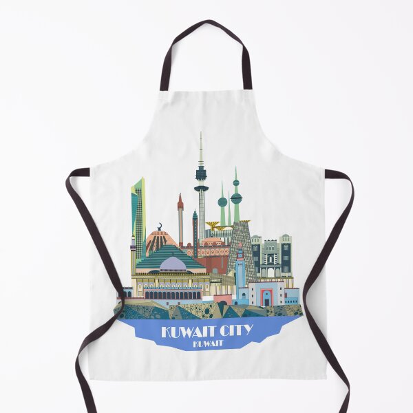 Item preview, Kuwait City, Kuwait, Travel Poster, City Print, Mosque Drawing, Tower Sketch, Palace Art, Museum Outline, Cultural Study, Bank Illustration designed and sold by Gazetteone.