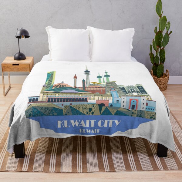 Item preview, Kuwait City, Kuwait, Travel Poster, City Print, Mosque Drawing, Tower Sketch, Palace Art, Museum Outline, Cultural Study, Bank Illustration designed and sold by Gazetteone.