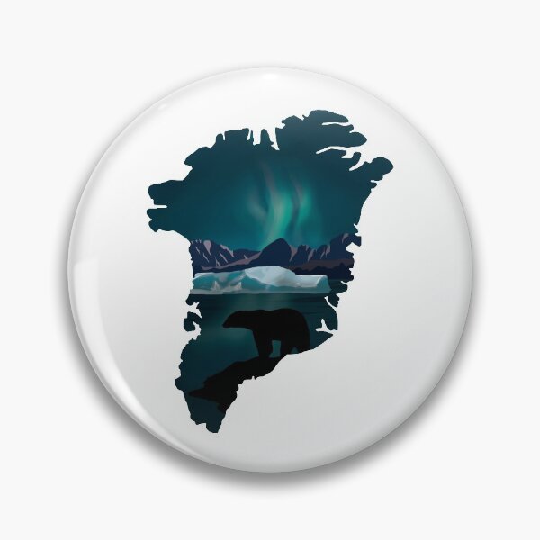 Item preview, Greenland, map and landscape designed and sold by landscapeworlds.