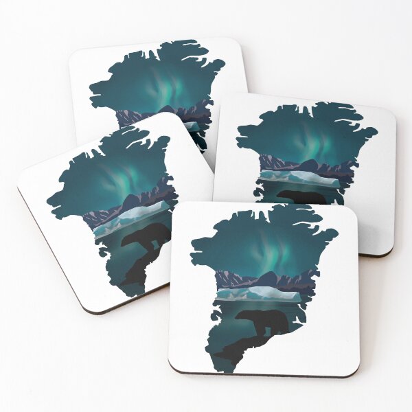 Item preview, Greenland, map and landscape designed and sold by landscapeworlds.