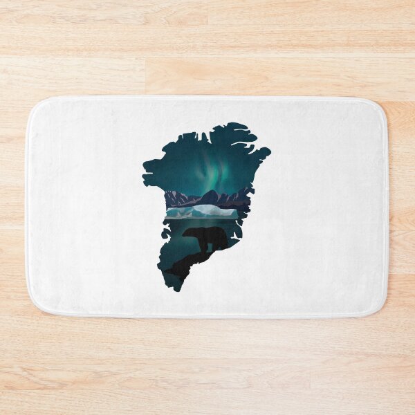 Item preview, Greenland, map and landscape designed and sold by landscapeworlds.
