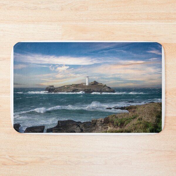 Item preview, Godrevy lighthouse from Hyale beach designed and sold by kathleenjean.