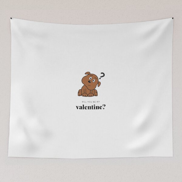 Item preview, Will you be my valentine puppy question mark designed and sold by Ubermorgen.