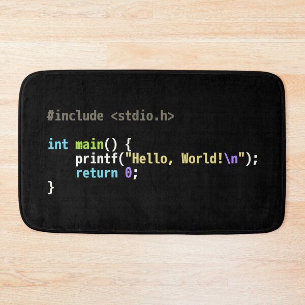 Item preview, Hello World C Code - Dark Syntax Scheme Coder Design designed and sold by geeksta.