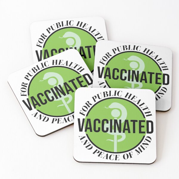 Item preview, Vaccinated - For Public Health and Peace of Mind` designed and sold by OwlishArts.