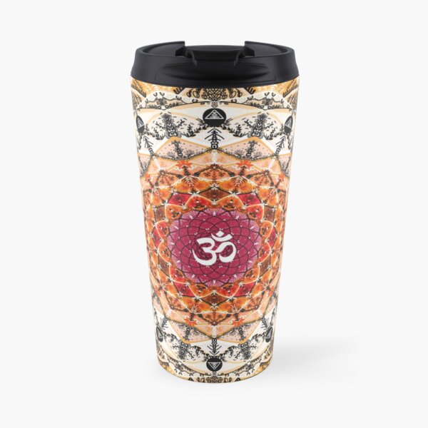 ORANGE OM MANDALA Travel Mug