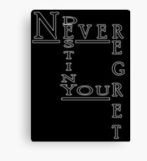 Never Regret Canvas Print