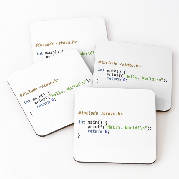 Item preview, Hello World C Code - Light Syntax Scheme Coder Design designed and sold by geeksta.