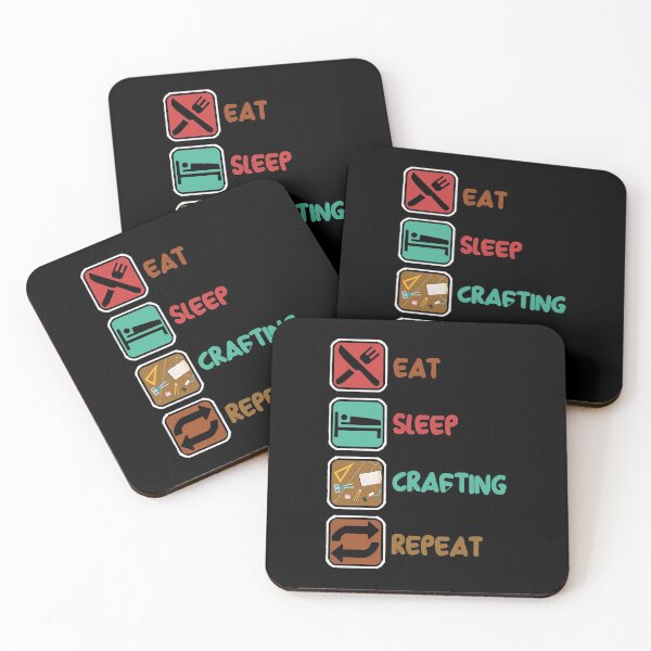 Item preview, Artfulness Handicraft Artifice Artistry Handiwork Gift Eat Sleep Crafting Repeat  designed and sold by azadselvey.