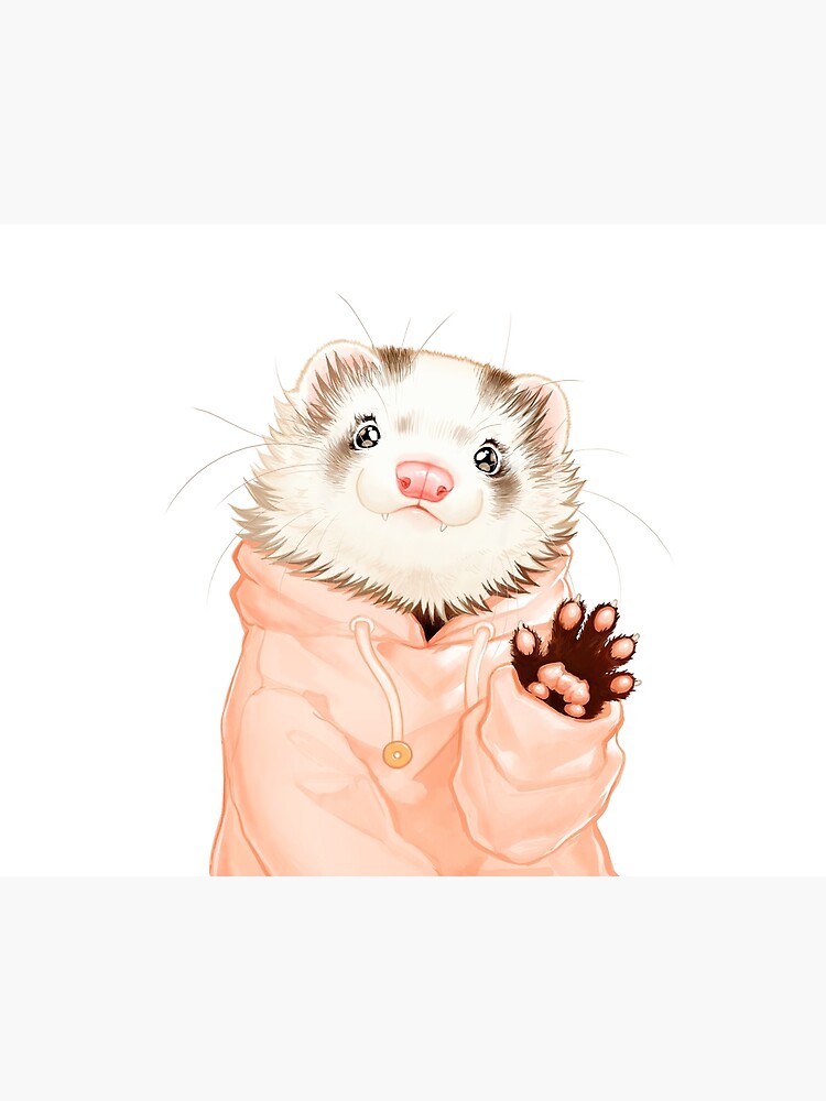 Embroidery I made inspired by our ferret, Pixie! : r/ferrets