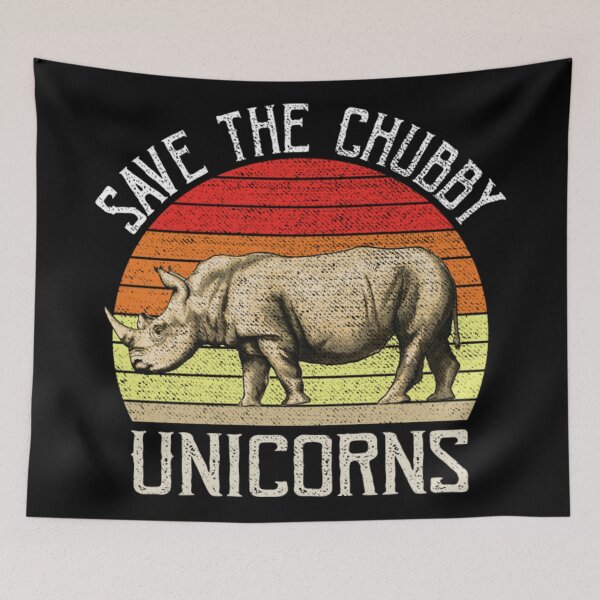 Item preview, Save The Chubby Unicorns vintage rhino rhinoceros designed and sold by Nataliee746.