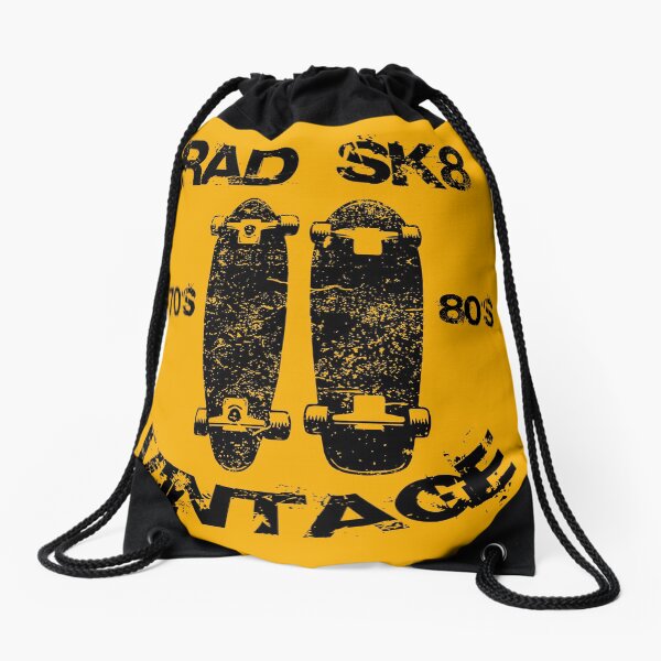 Old School Decks, Vintage Skate 70s and 80s Drawstring Bag