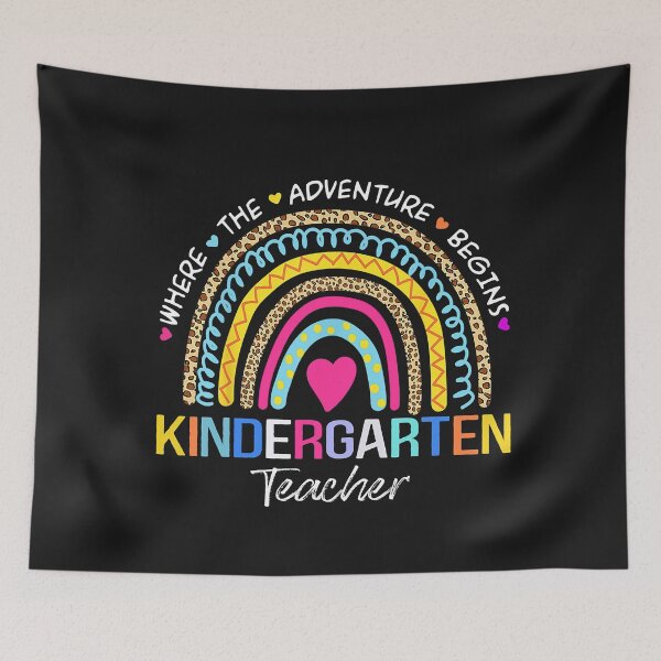 Item preview, Leopard Rainbow Kindergarten Where The Adventure Begins  designed and sold by MatthewBateman.