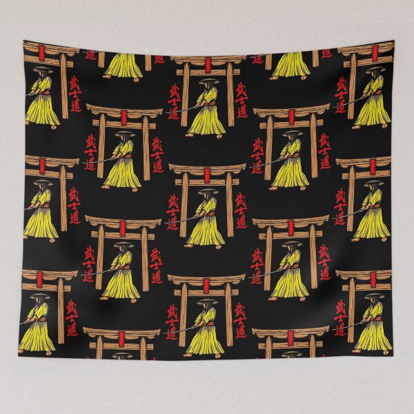 Item preview, Samurai with Katana Retro Drawing  designed and sold by alfredgiessl.