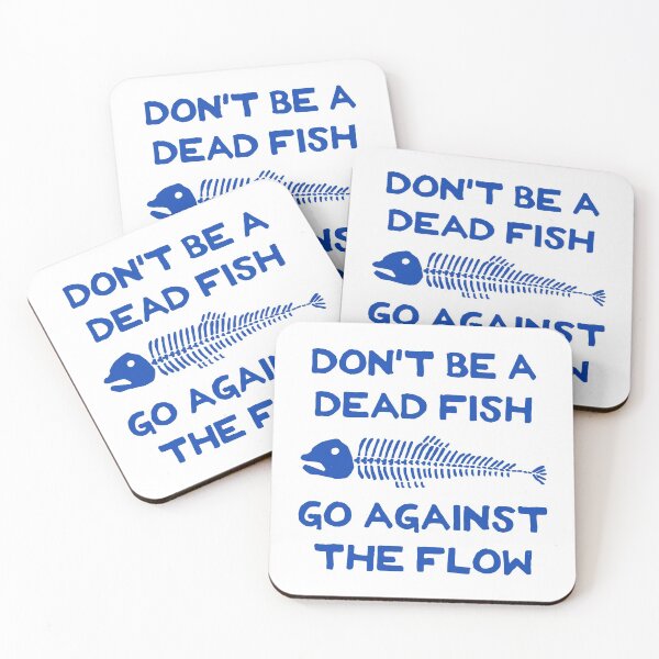 Item preview, Don't Be A Dead Fish - Go Against The Flow (v6) designed and sold by TimespunThreads.