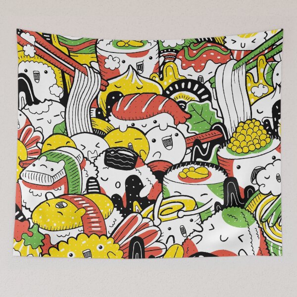 Item preview, Restaurante de sushi kawaii designed and sold by TammiPrez.
