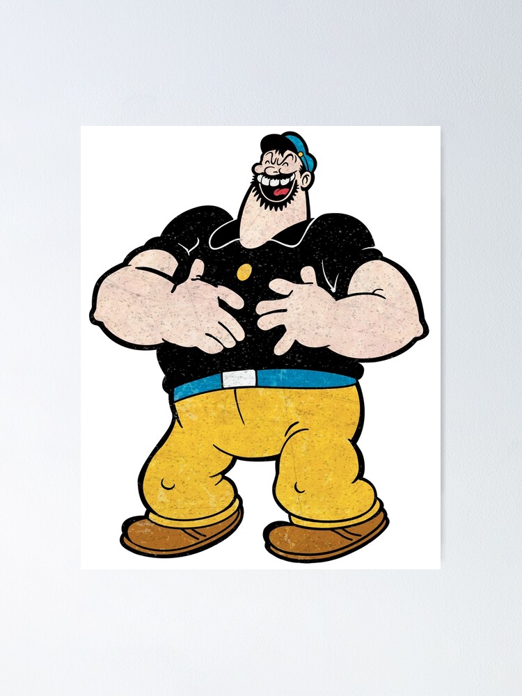 Bluto Laughing Classic 1930s Cartoon Character from Popeye