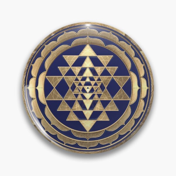 Item preview, GOLDEN SRI YANTRA (deep ocean background) designed and sold by DigitalZealot.