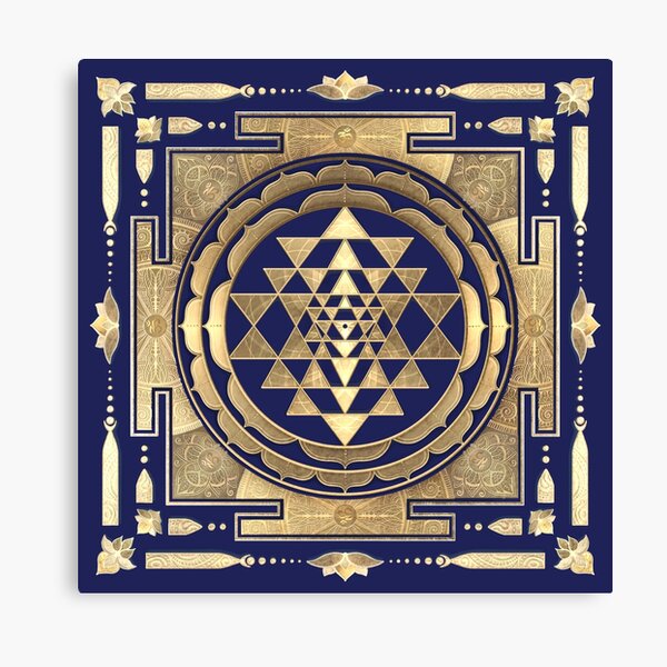 Item preview, GOLDEN SRI YANTRA (deep ocean background) designed and sold by DigitalZealot.