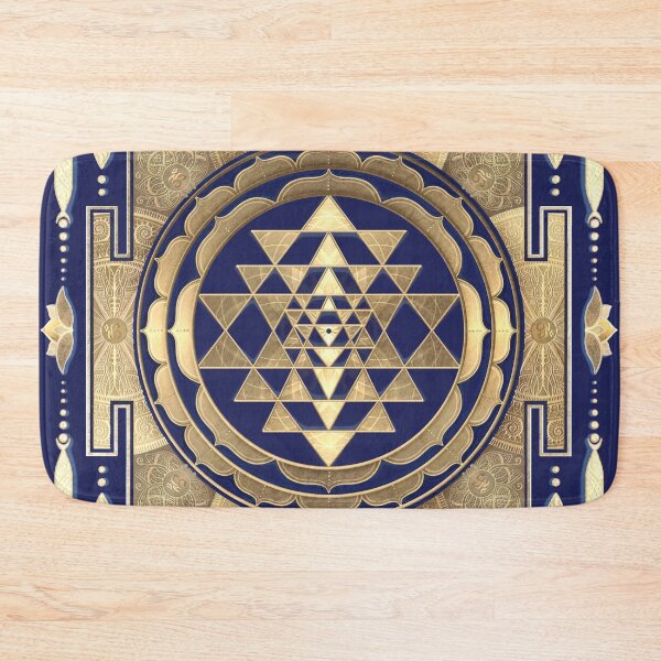 Item preview, GOLDEN SRI YANTRA (deep ocean background) designed and sold by DigitalZealot.