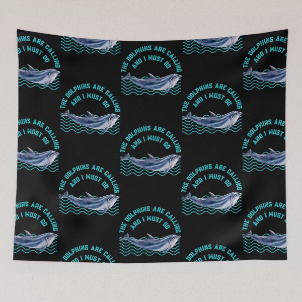 Item preview, The Dolphins Are Calling and I Must Go Dolphin Lovers Gift  designed and sold by ishanbaghda.