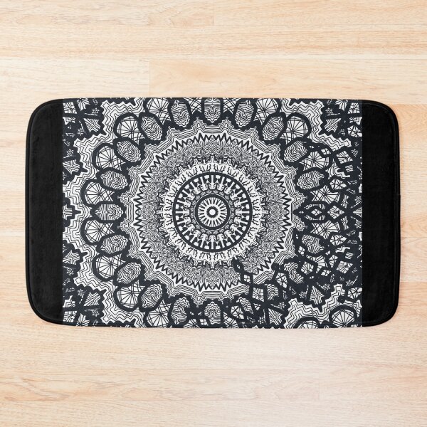 Item preview, Black and White Circle Geometric Mandalas designed and sold by GoldenZodiac888.