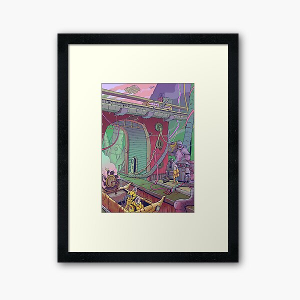 City Depths Framed Art Print