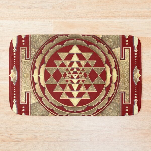Item preview, GOLDEN SRI YANTRA (temple umber background) designed and sold by DigitalZealot.