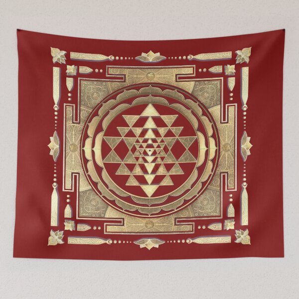 Item preview, GOLDEN SRI YANTRA (temple umber background) designed and sold by DigitalZealot.