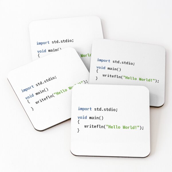 Item preview, Hello World D Code - Light Syntax Scheme Coder Design designed and sold by geeksta.