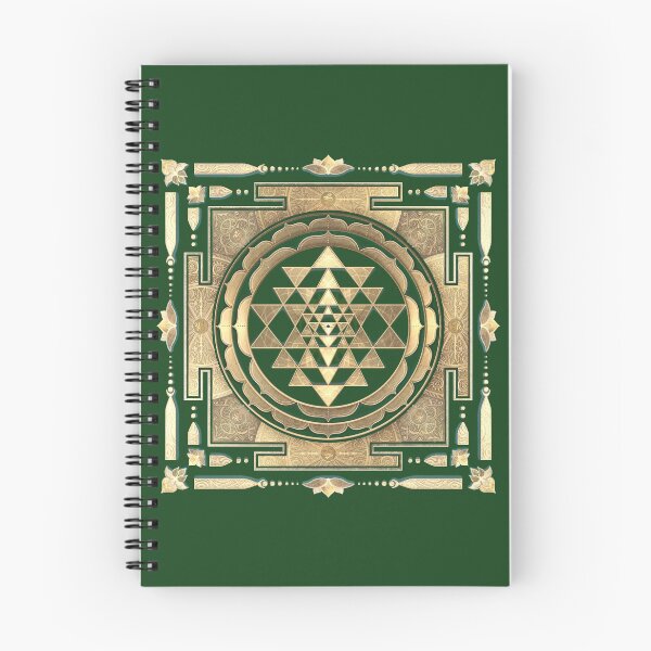 Item preview, GOLDEN SRI YANTRA (forest green background) designed and sold by DigitalZealot.