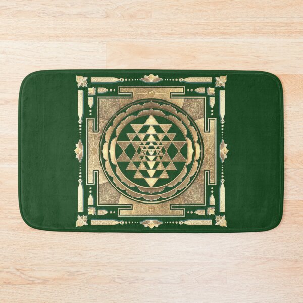 Item preview, GOLDEN SRI YANTRA (forest green background) designed and sold by DigitalZealot.