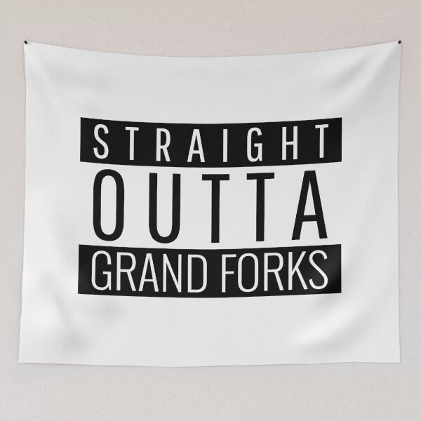 Item preview, Straight Outta Grand Forks North Dakota  designed and sold by Teelogic.