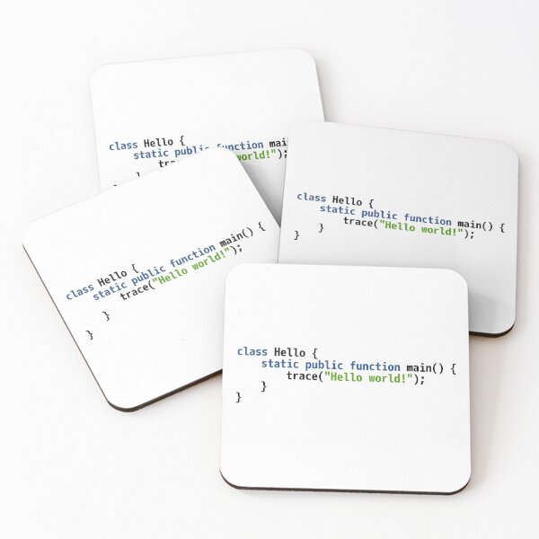 Item preview, Hello World Haxe Code - Light Syntax Scheme Coder Design designed and sold by geeksta.