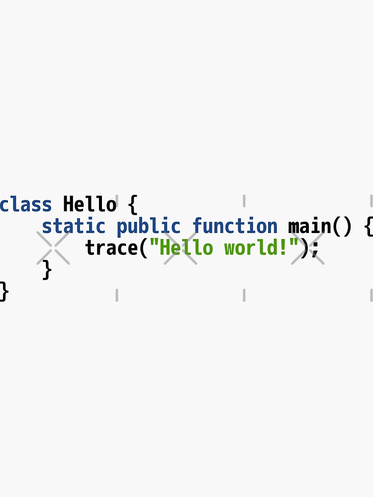 Hello World Haxe Code - Light Syntax Scheme Coder Design by geeksta